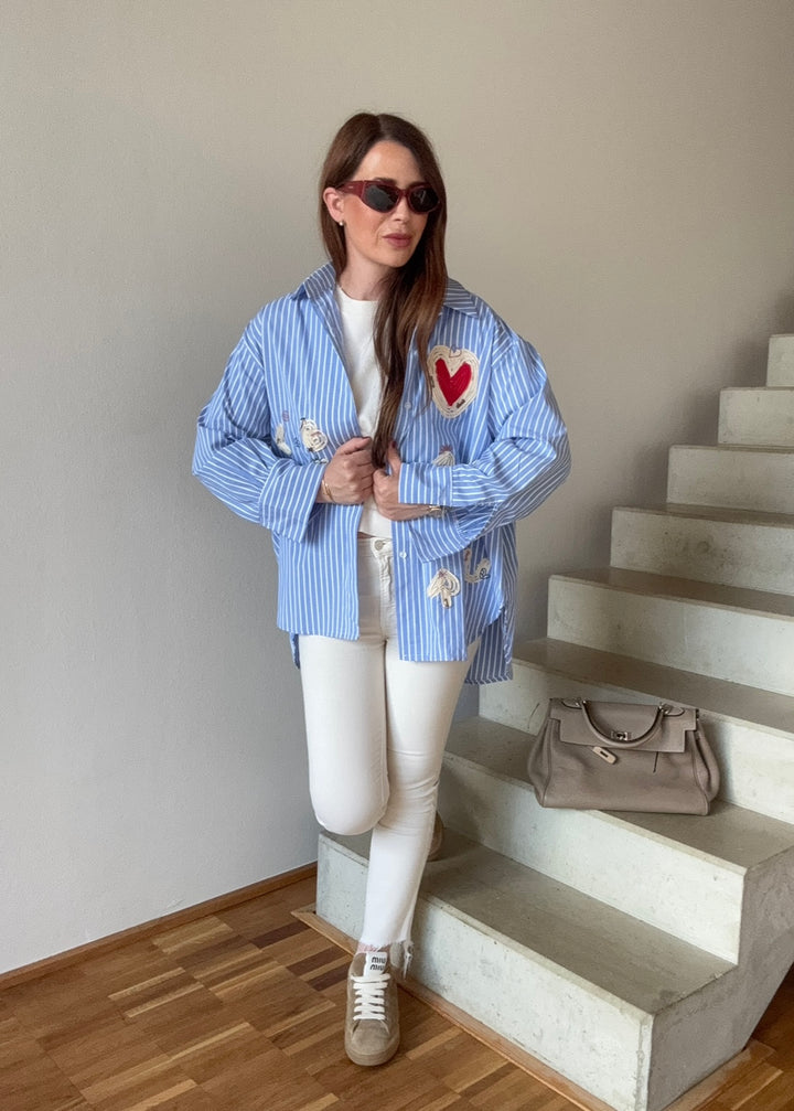 Bluse mit Print