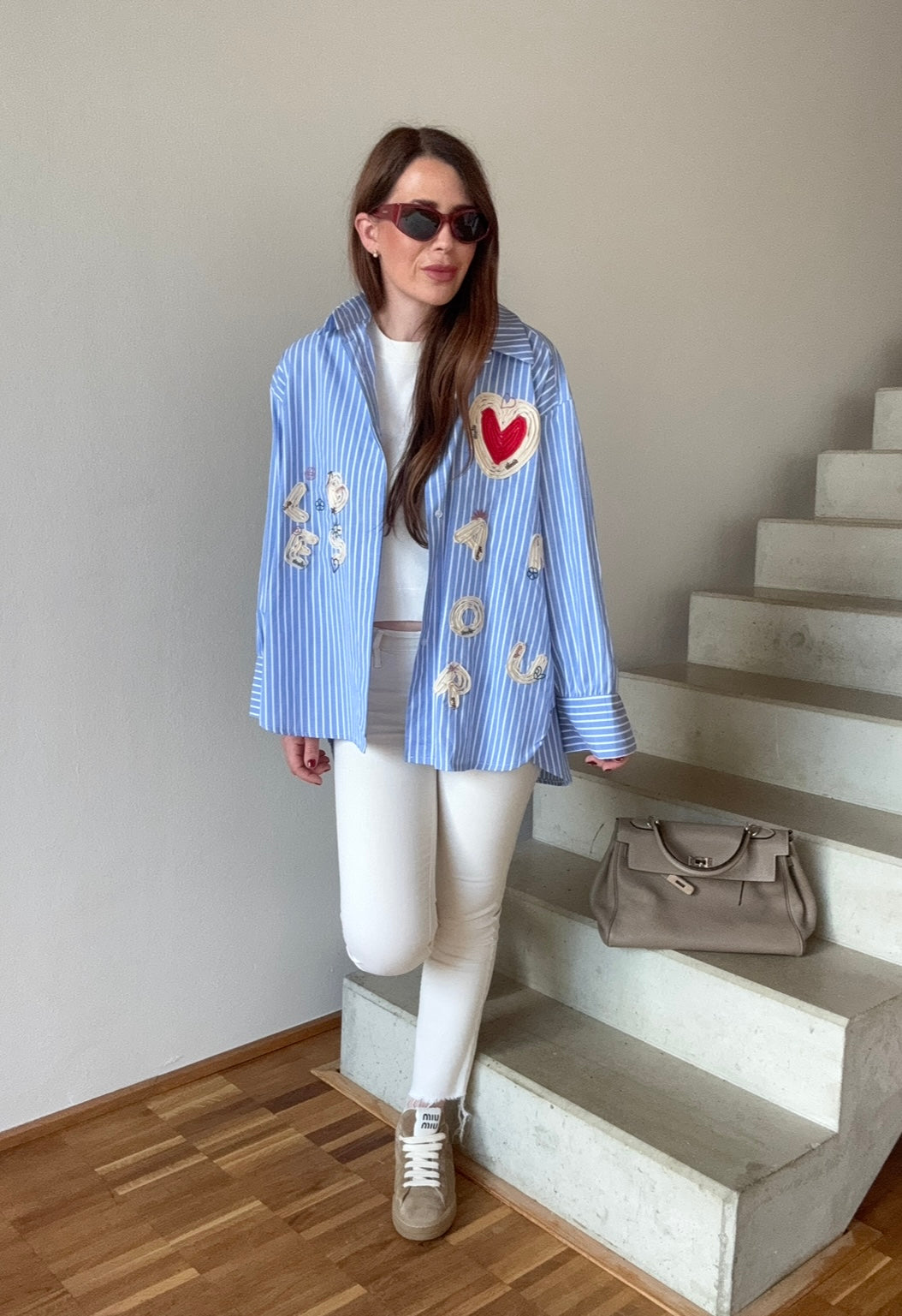 Bluse mit Print