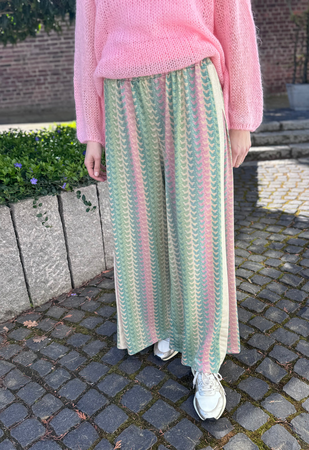 Hose mit Print - Grün