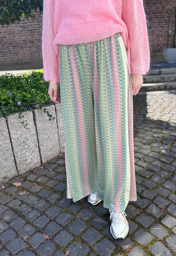 Hose mit Print - Grün