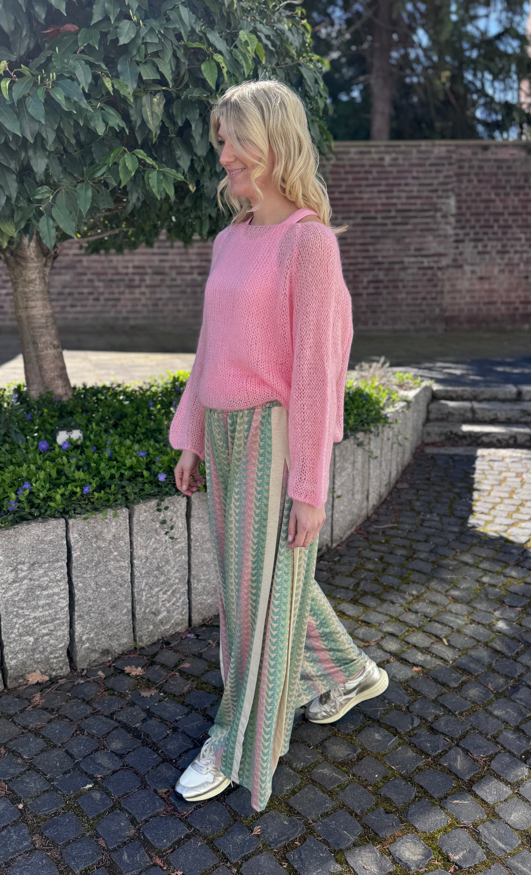 Hose mit Print - Grün