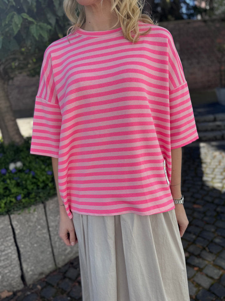 Gestreiftes Shirt - Rosa