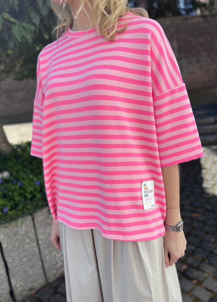 Gestreiftes Shirt - Rosa