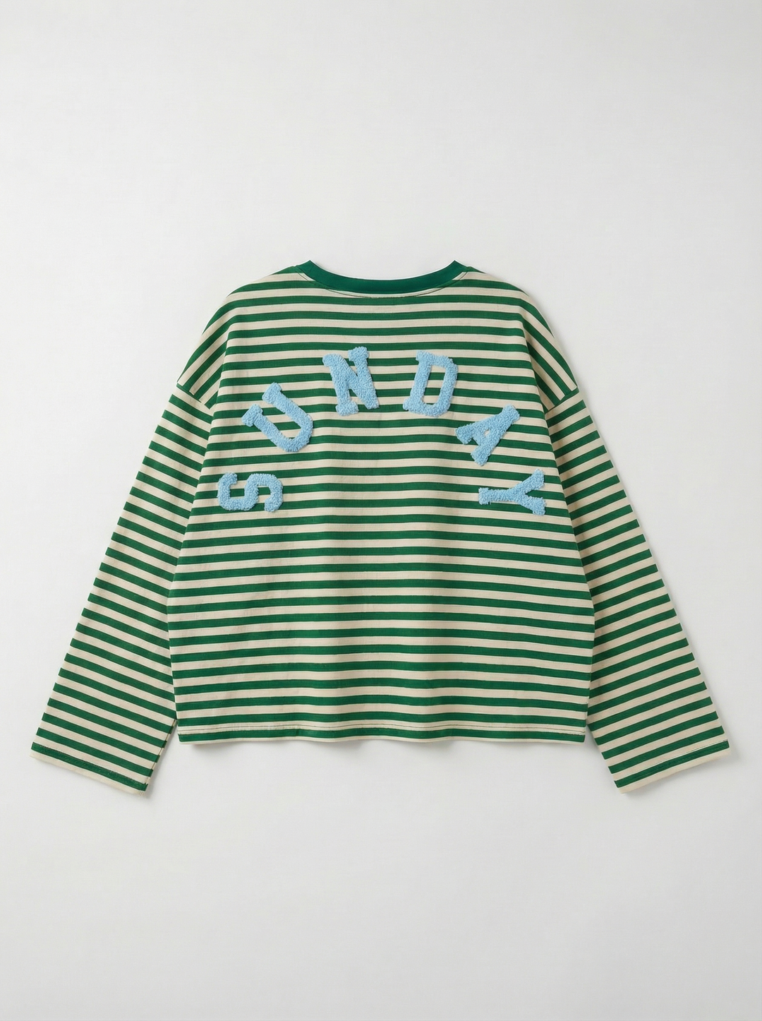 Gestreiftes Shirt - Grün