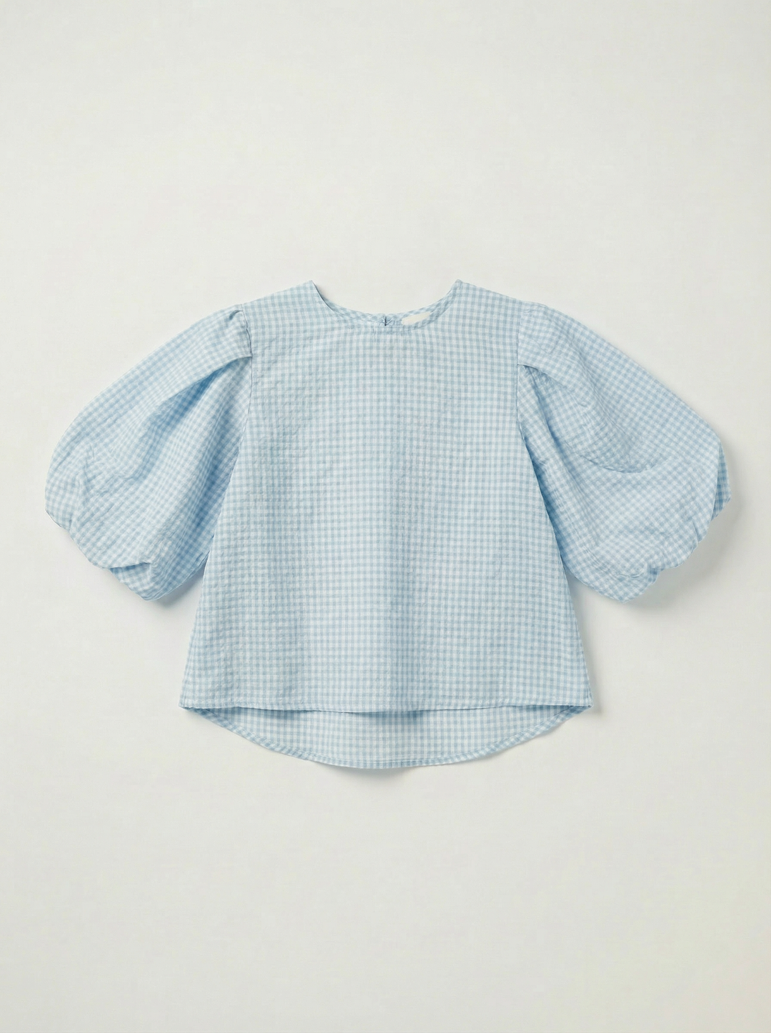 Bluse mit Ballonärmel - Hellblau