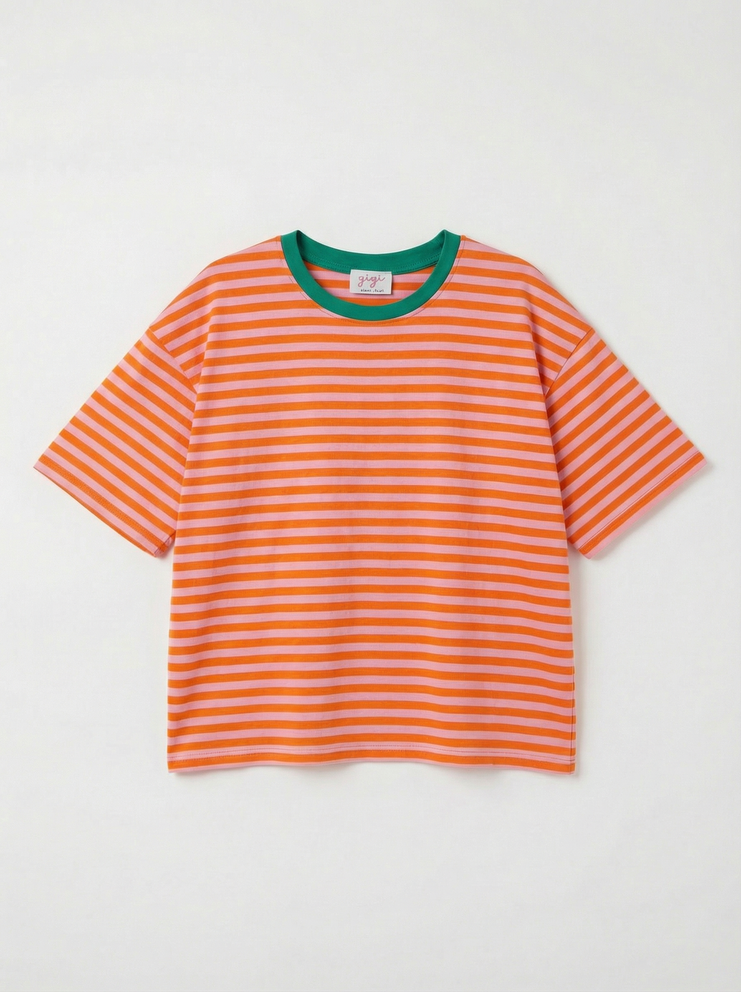 Gestreiftes Shirt - Orange