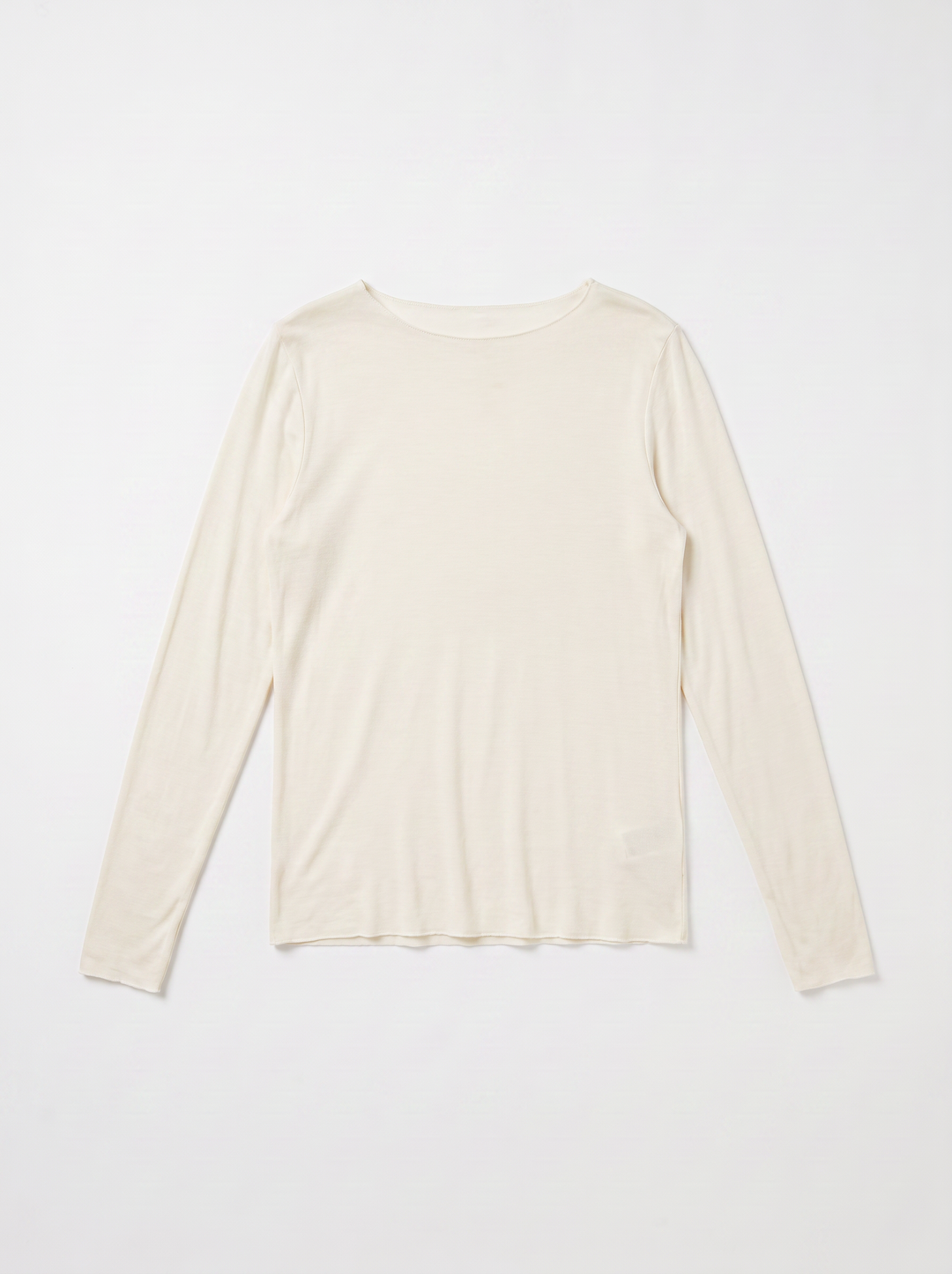 Shirt mit Kaschmir - Helles Creme