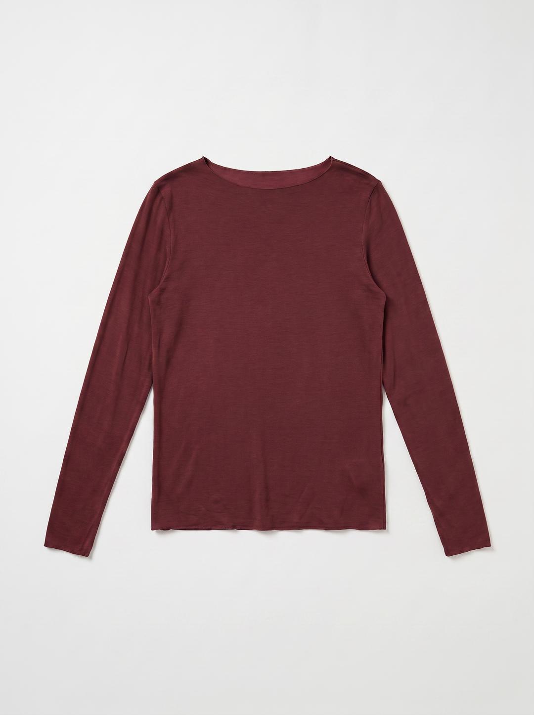 Shirt mit Kaschmir - Burgunder