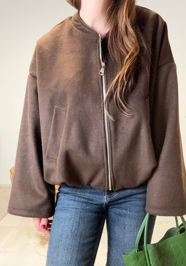 Blousonjacke - Schoko