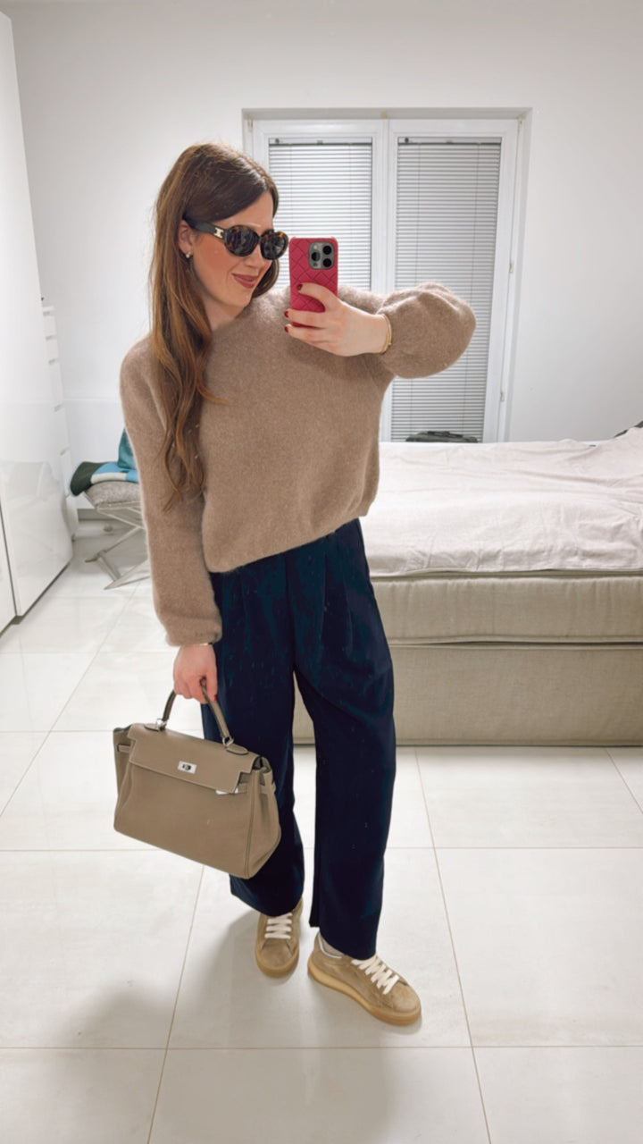 Alpaka Pullover "Sylt" - Taupe