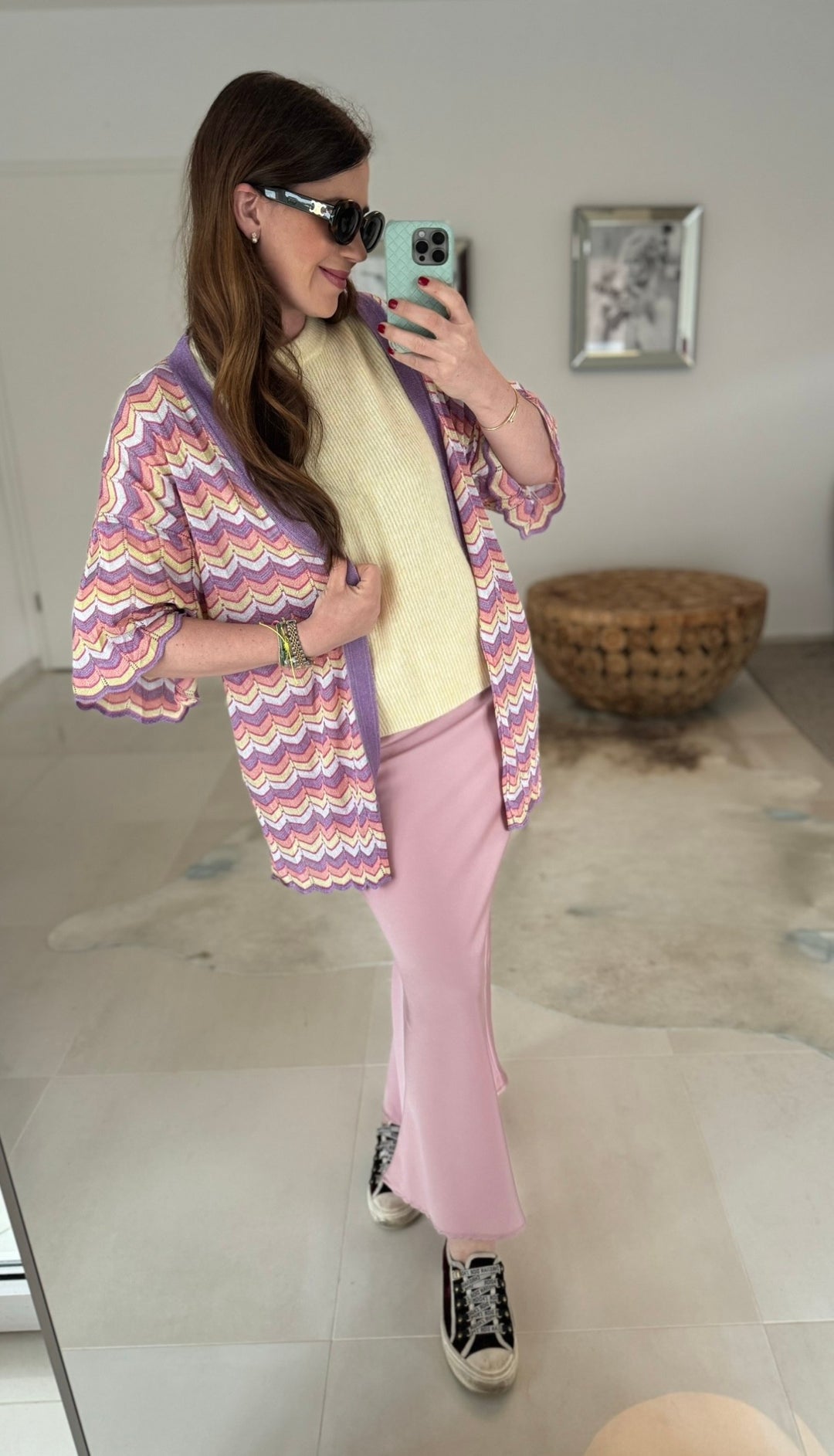 Strickjacke  - Flieder