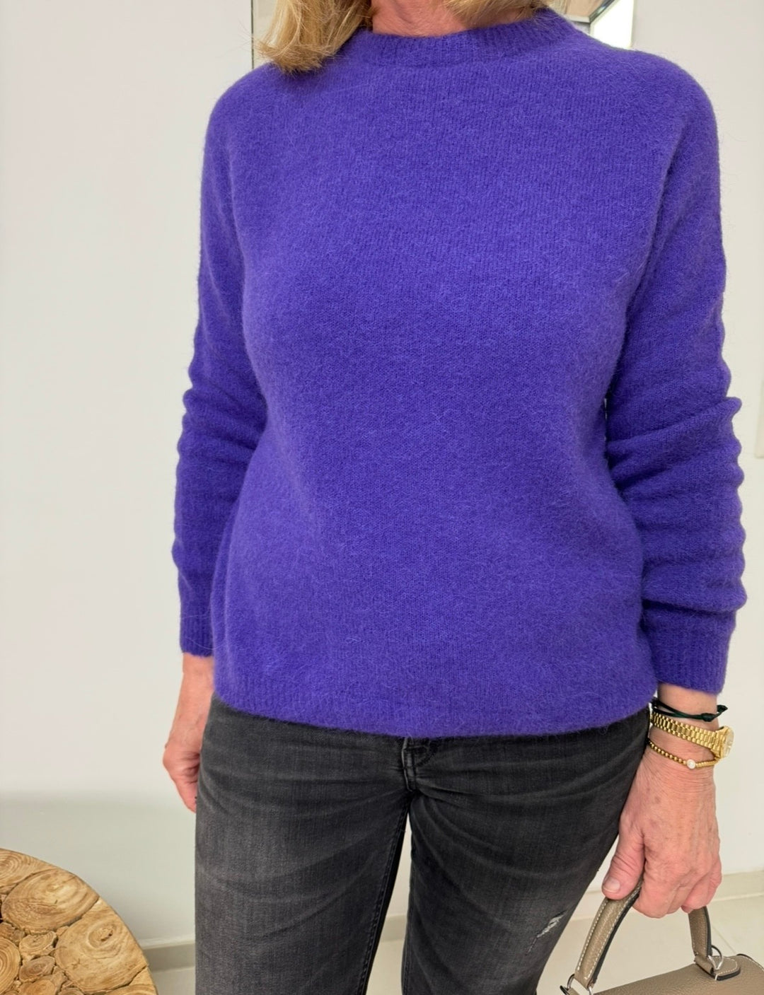 Alpaka-Pullover - Lila