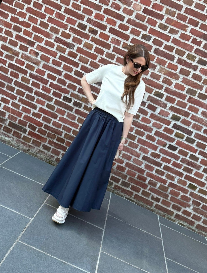 Luftiger Rock mit Taschen - Navy