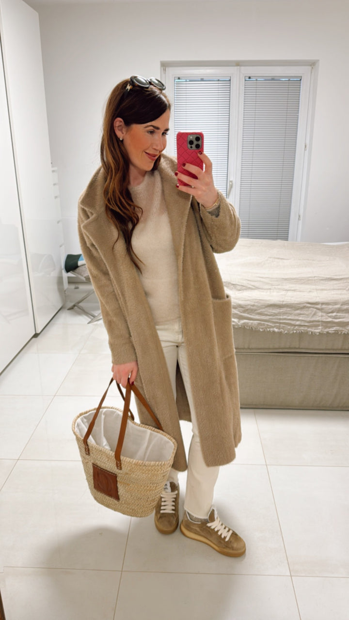 Midi-Mantel - Taupe