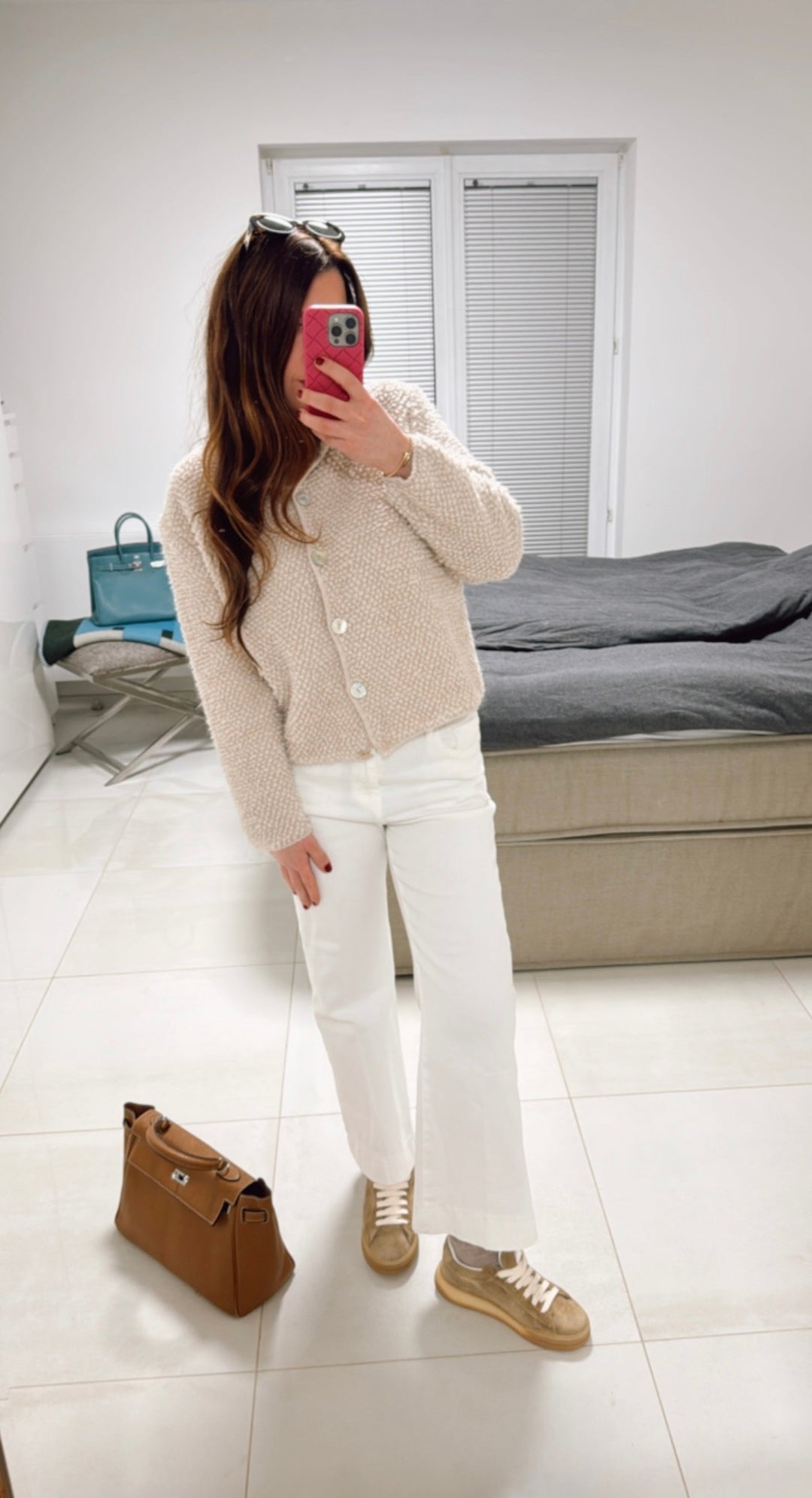Verspielter Cardigan - Creme