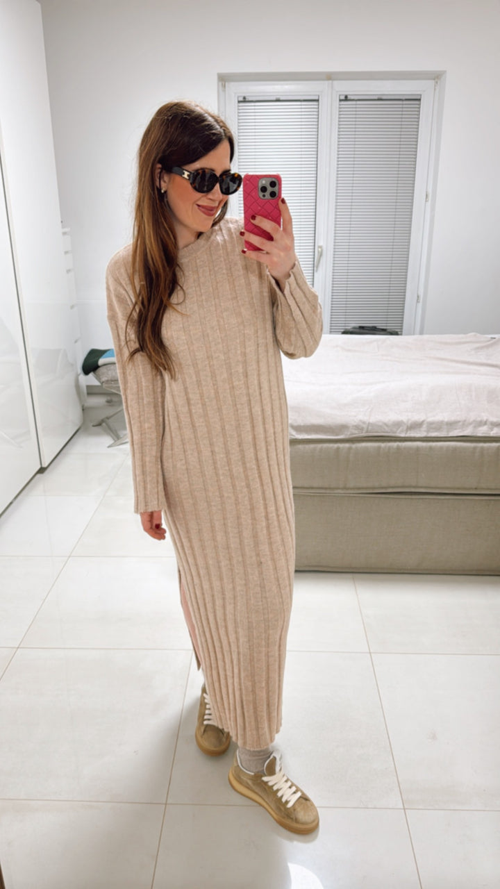 Maxi-Kleid - Puder