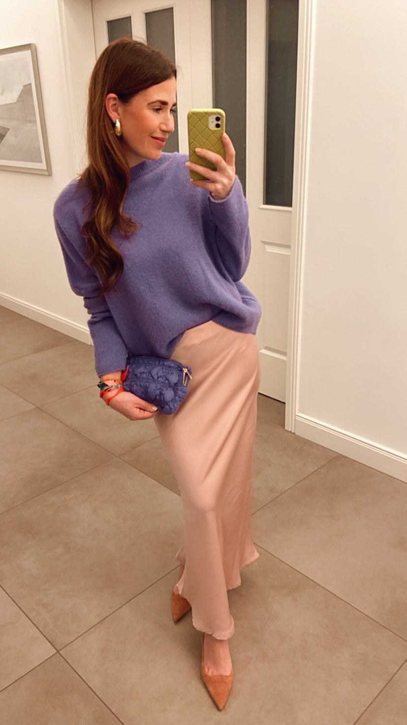 Baby-Alpaka Pullover - Lila