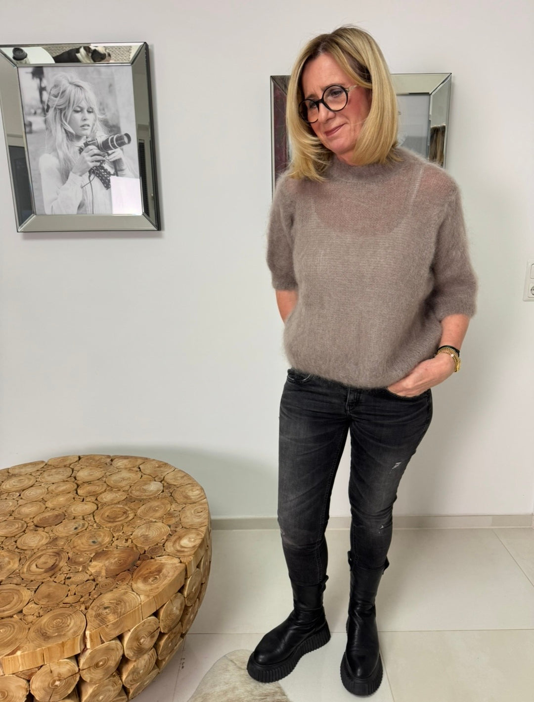 Mohair Shirt - Taupe