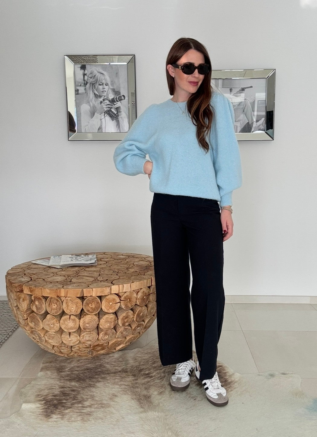 Verspielter Pullover - Hellblau