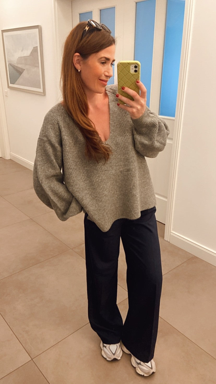 Oversize Pullover - Grau