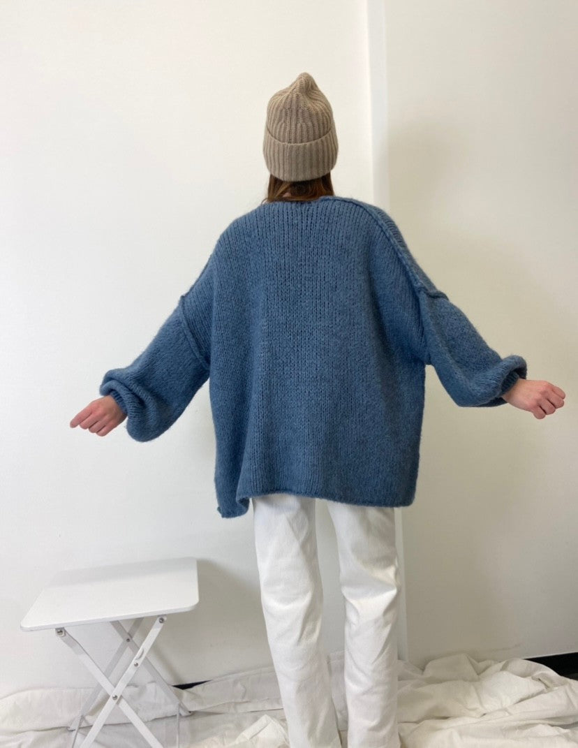Strickjacke - Blau