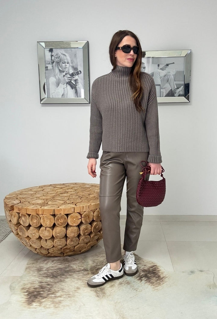 Strickpullover - Taupe