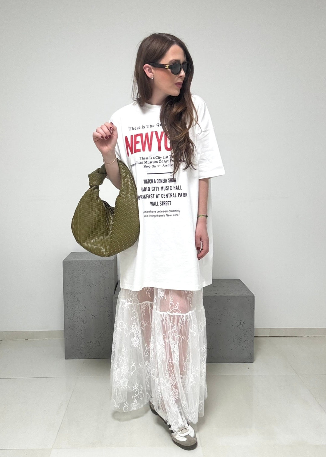 Oversize-Shirt mit Aufschrift