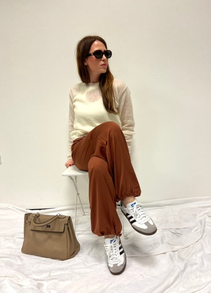 THIN KNIT SWEATER - CREME