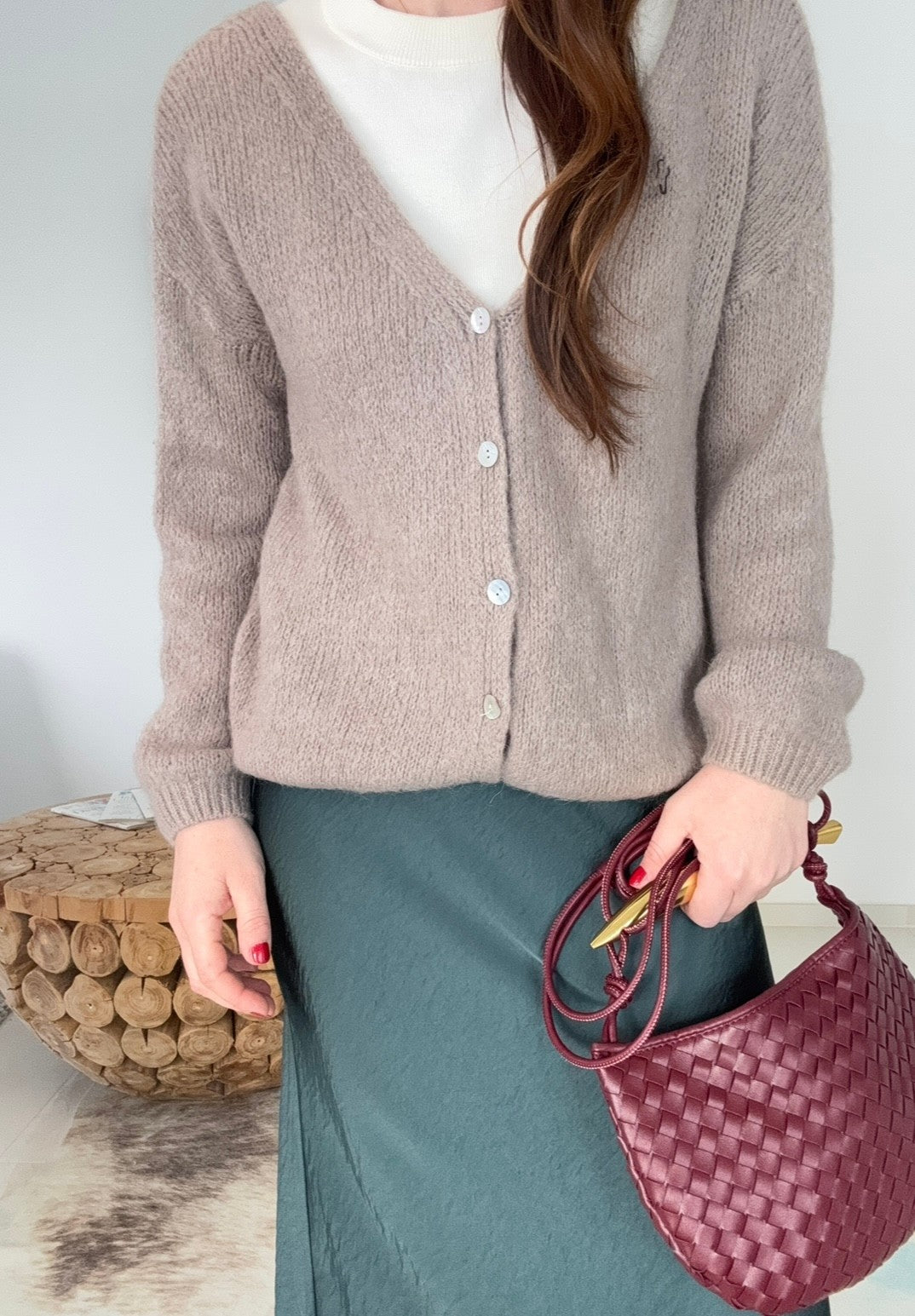 Cardigan  - Taupe