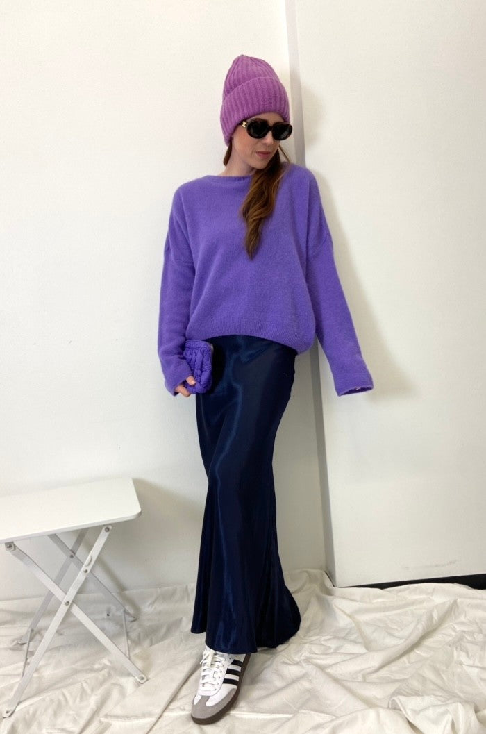 Baby-Alpaka Pullover - Lila