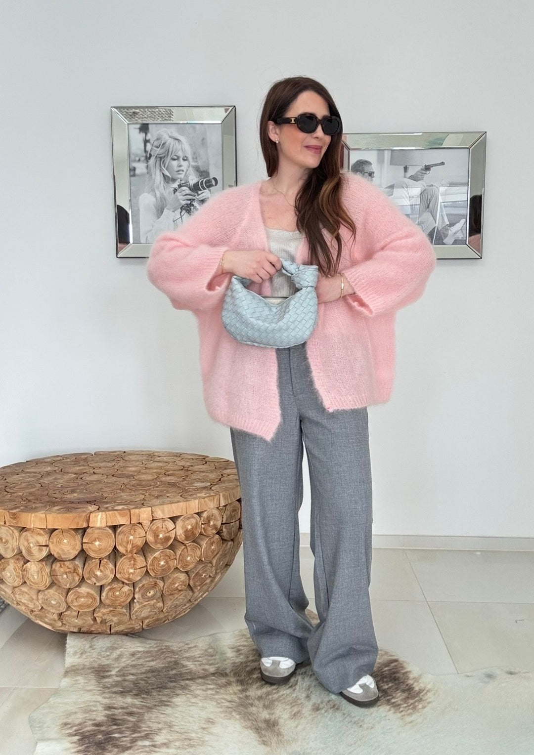 Mohair Cardigan - Rose