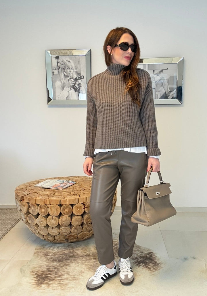 Strickpullover - Taupe