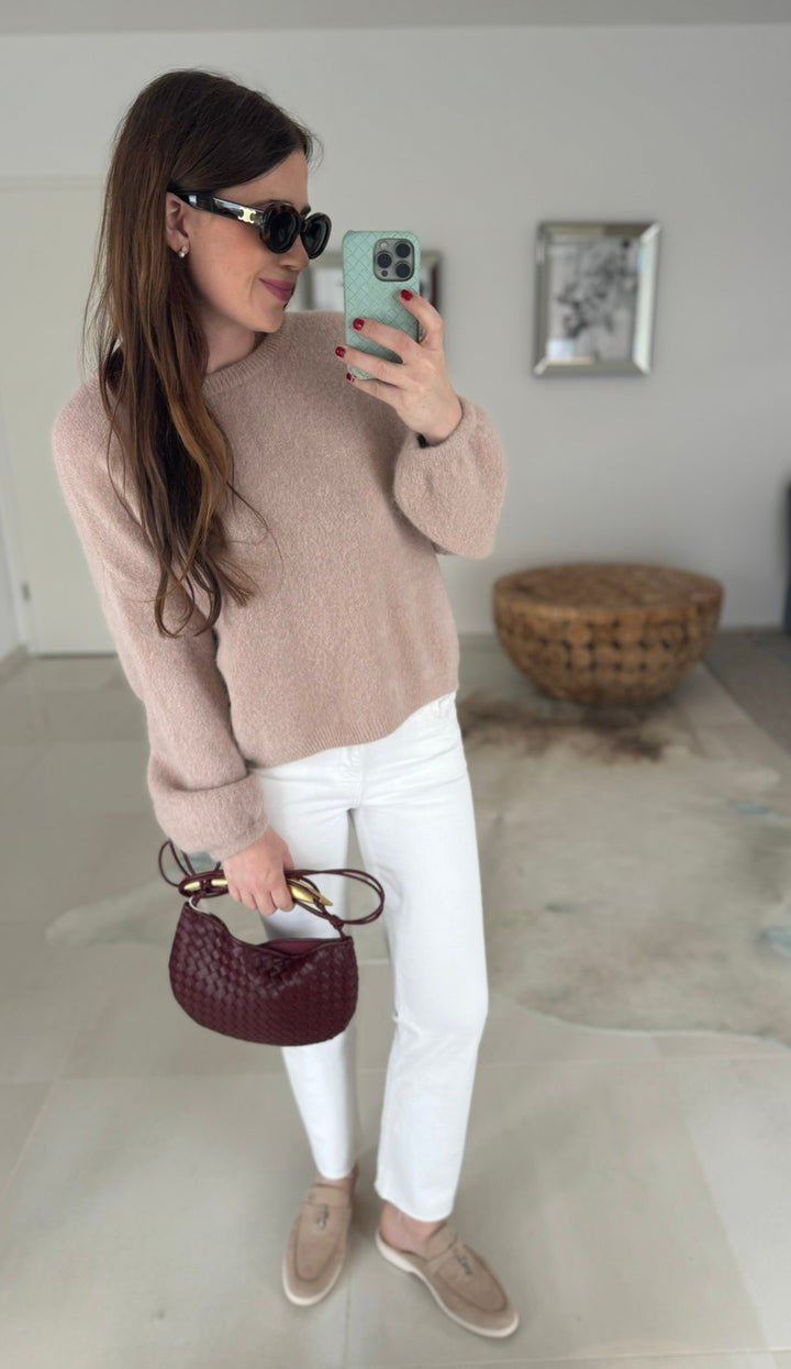Alpaka Pullover "Sylt" - Beige (Muster)