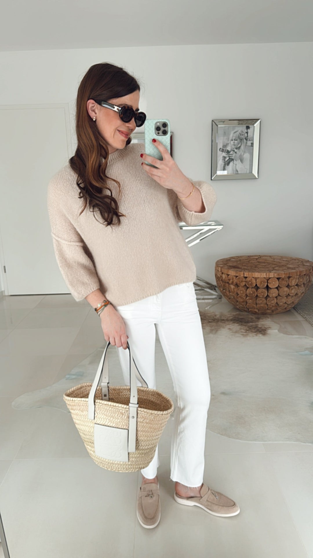 Strickshirt  - Beige