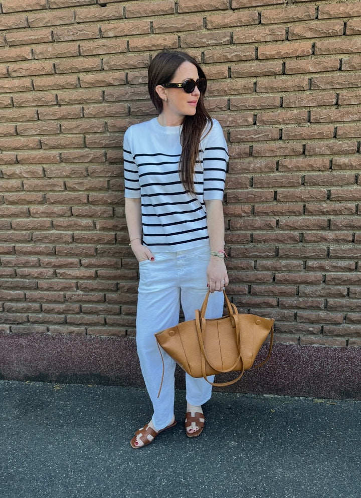 Strickshirt mit Streifen
