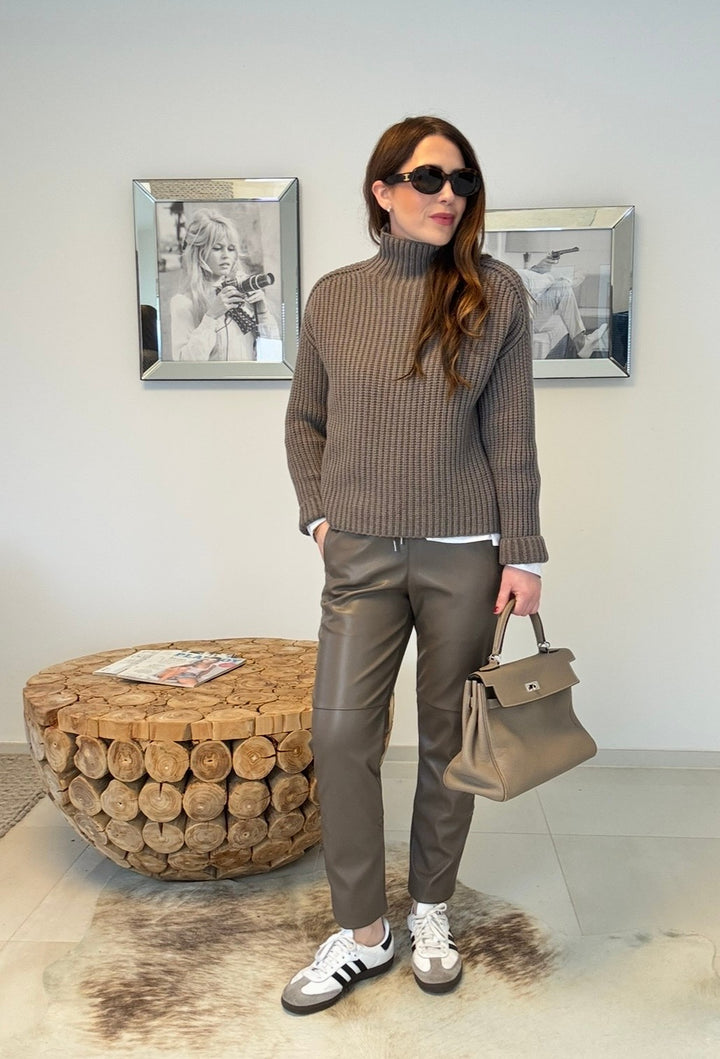 Strickpullover - Taupe