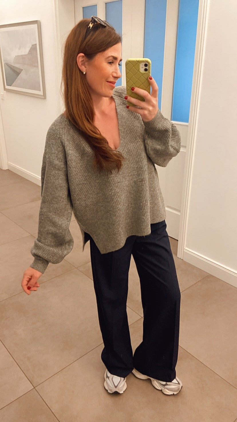 Oversize Pullover - Grau