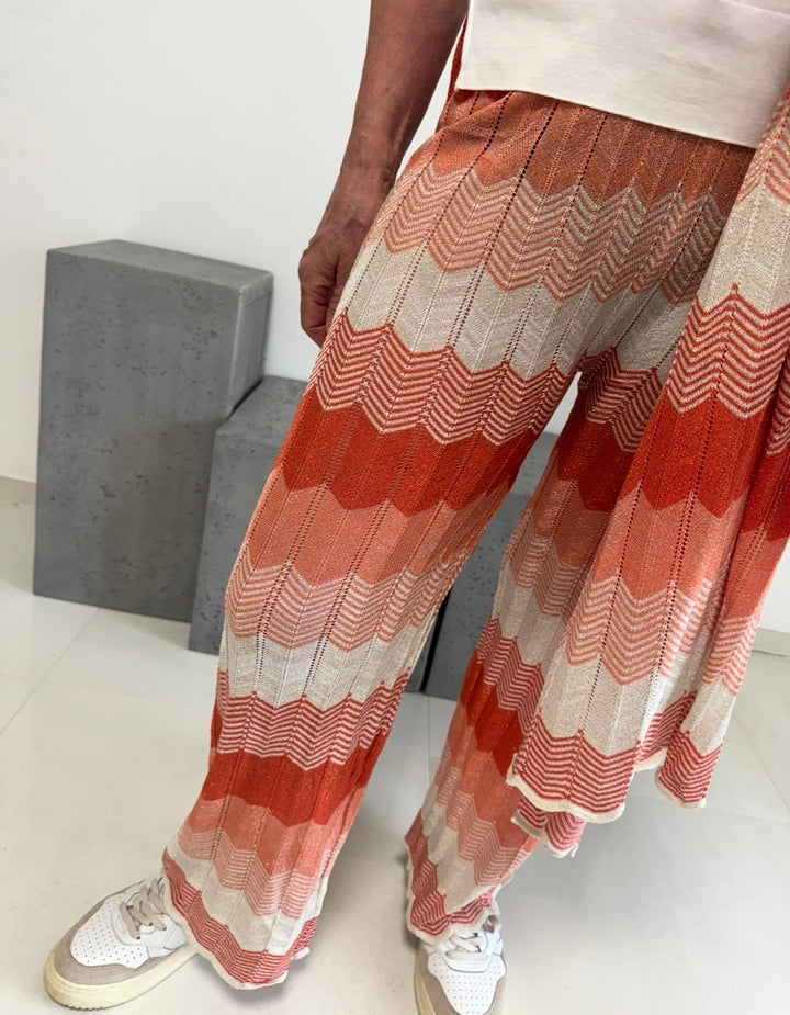 Hose mit Print - Orange
