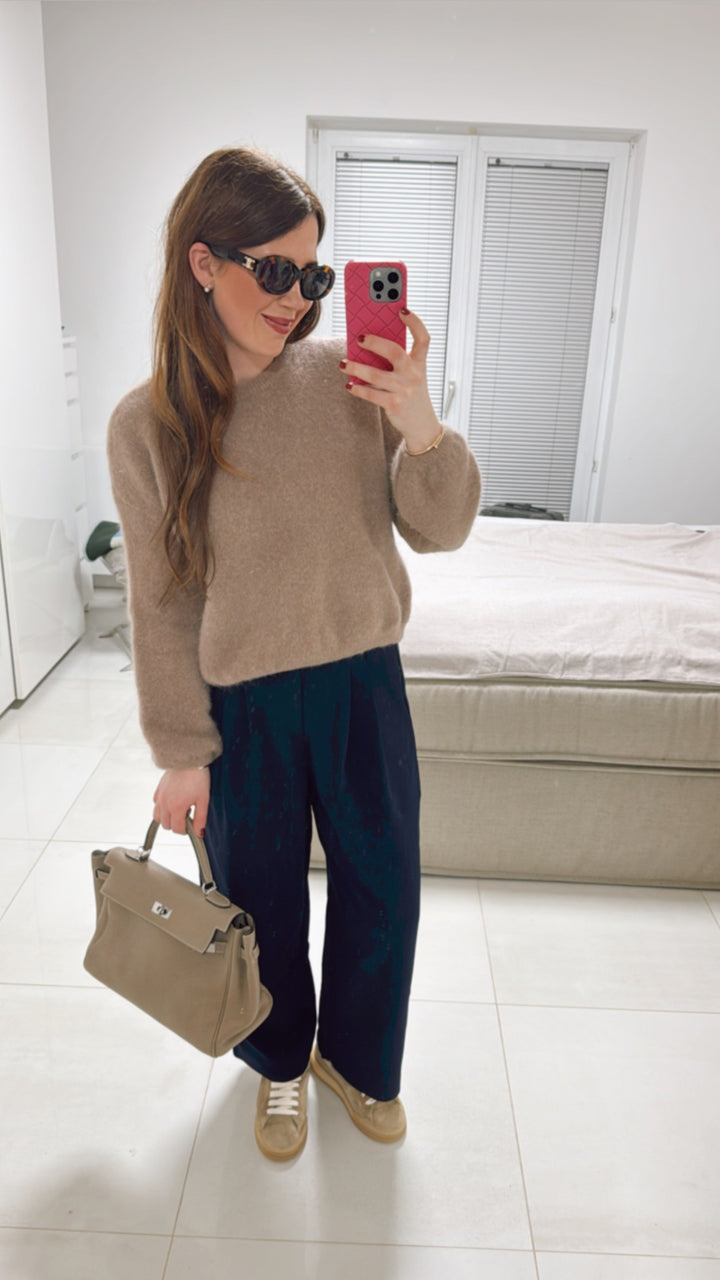 Alpaka Pullover "Sylt" - Taupe