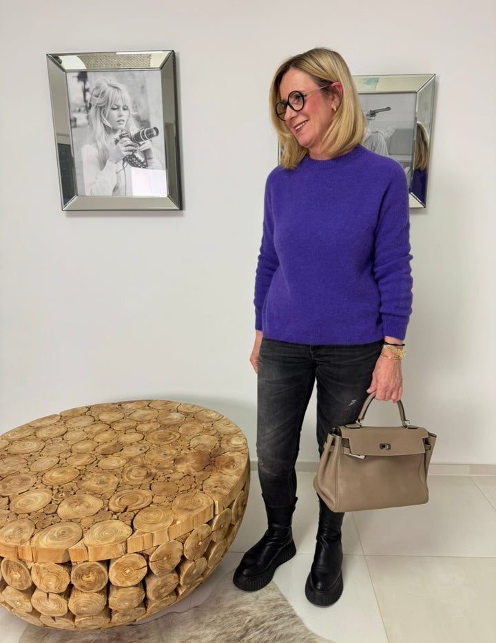 Alpaka-Pullover - Lila