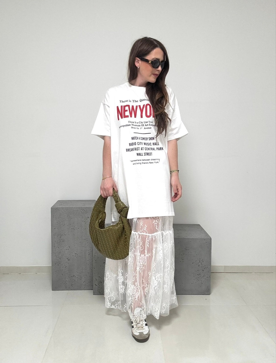 Oversize-Shirt mit Aufschrift