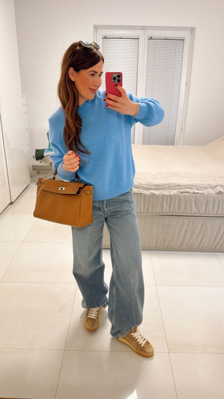 Baby-Alpaka-Pullover - Blau