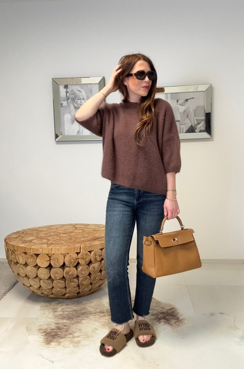 Angora-Shirt - Schoko