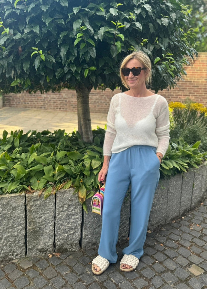 Stoffhose mit seitlichen Taschen - Blau