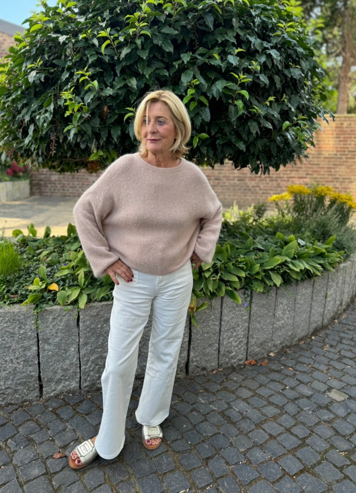 Alpaka Pullover "Sylt" - Beige (Muster)