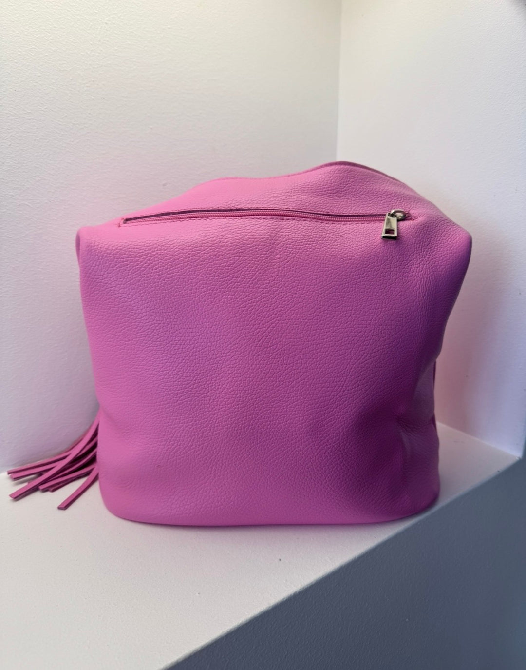 Tasche aus Leder - Pink