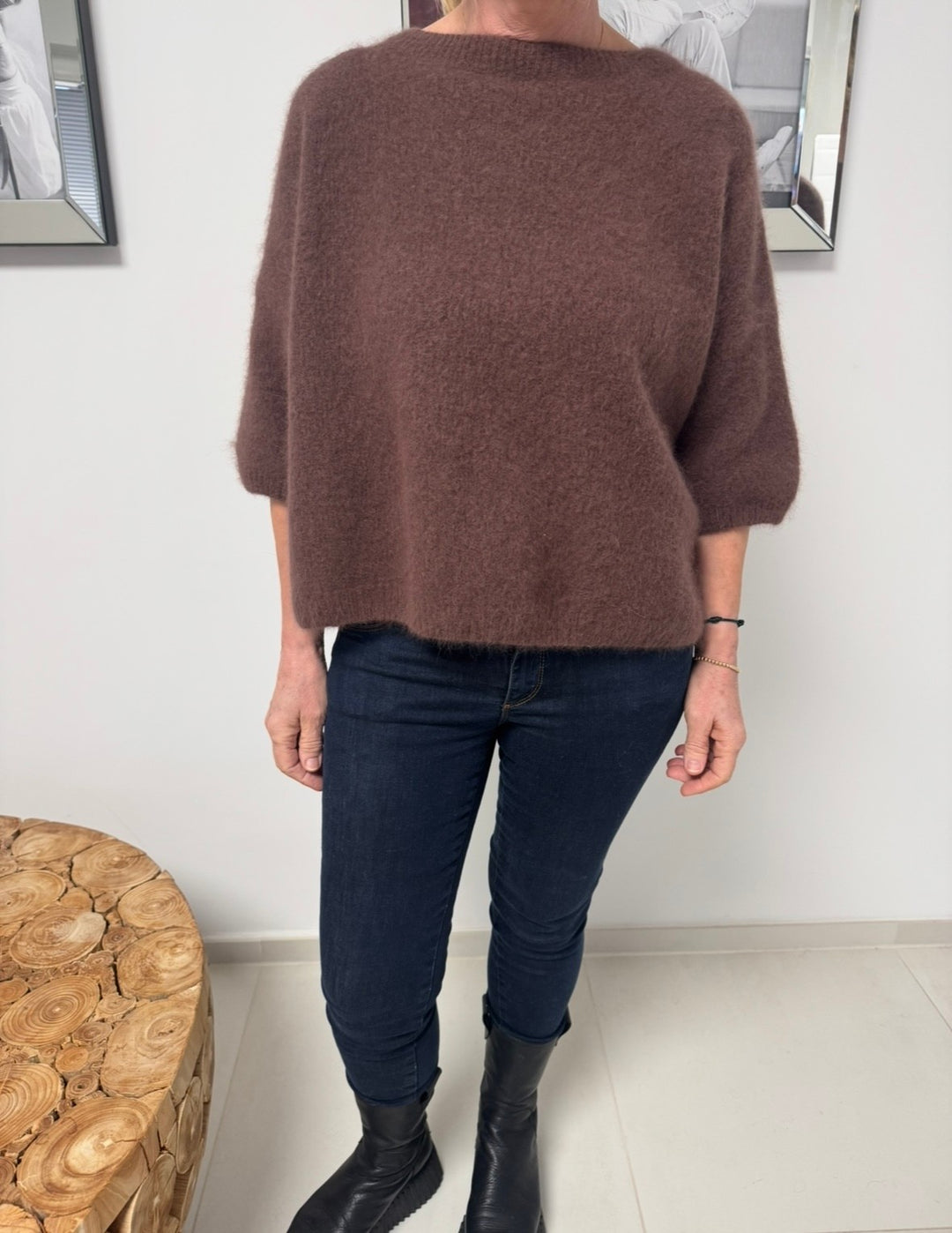 Angora-Shirt - Schoko