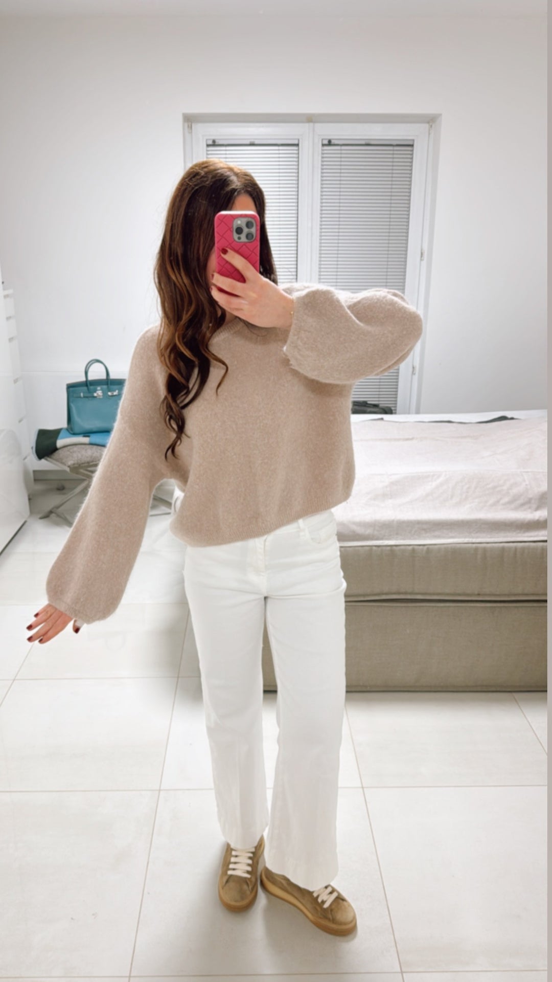 Alpaka Pullover "Sylt" - Beige (Muster)