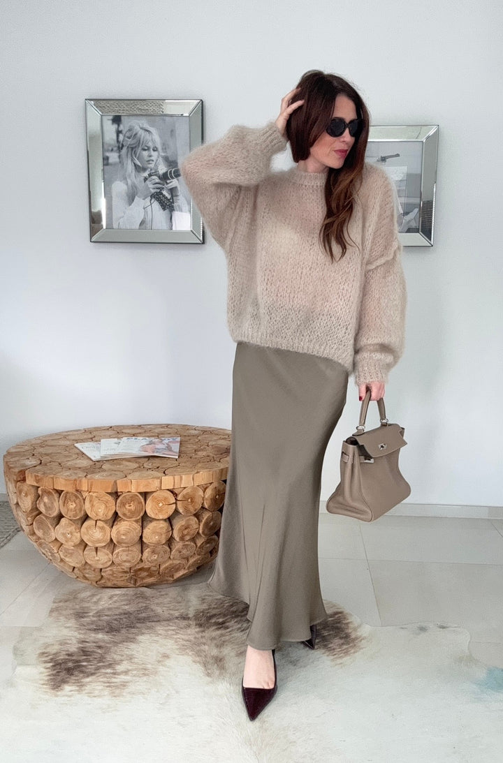 Mohair-Pullover - Beige