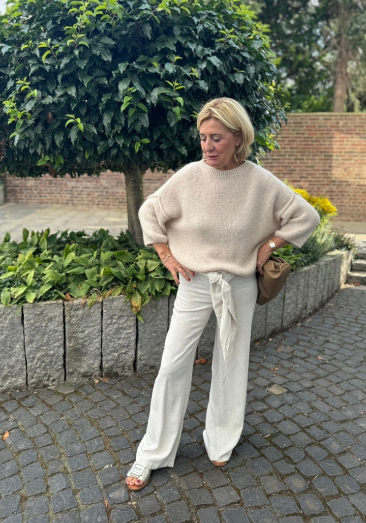 Strickshirt  - Beige